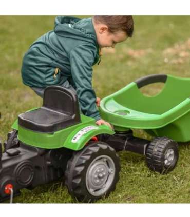 WOOPIE Big PowerTrac pedaaltraktor XXL-haagisega