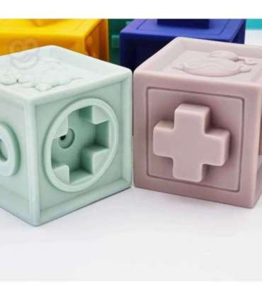 WOOPIE BABY сенсорные кубики, сжимаемая головоломка со звуком, 12 шт.