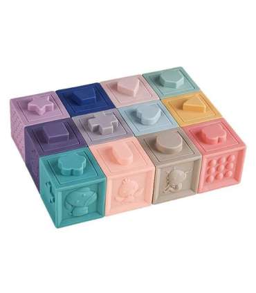 WOOPIE BABY сенсорные кубики, сжимаемая головоломка со звуком, 12 шт.