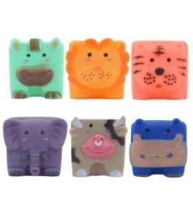 WOOPIE BABY Сенсорные животные-блоки — сжимаемая головоломка со звуком, 6 шт.
