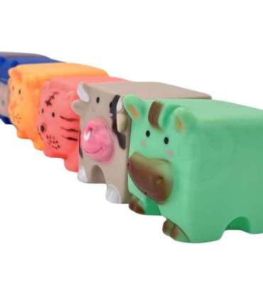 WOOPIE BABY Сенсорные животные-блоки — сжимаемая головоломка со звуком, 6 шт.