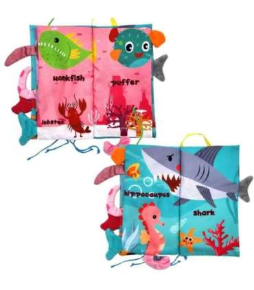 WOOPIE BABY Тканевая книжечка с хвостиками морских животных