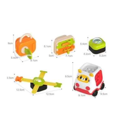 WOOPIE BABY Montessori манипулятивный конструктор — автомобиль, котёнок, 1