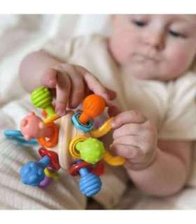 WOOPIE BABY Мягкая погремушка 2 в 1 грызунок сенсорная игрушка для младенцев 0м+