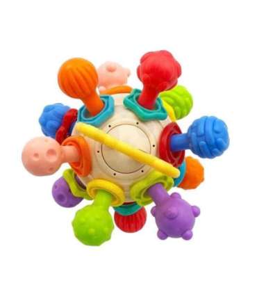 WOOPIE BABY Pehme kõristi 2-ühes närimislelu sensoorne mänguasi imikutele 0+ kuud