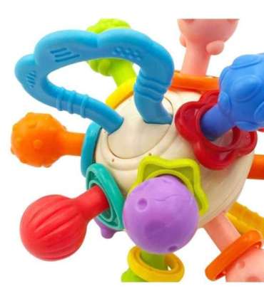 WOOPIE BABY Pehme kõristi 2-ühes närimislelu sensoorne mänguasi imikutele 0+ kuud