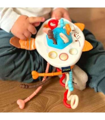 WOOPIE BABY Montessori sensoorne mänguasi — mitmeotstarbeline rebane närimis- ja helisev mänguasi