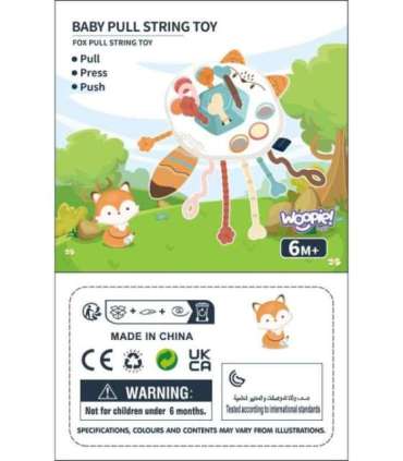 WOOPIE BABY Montessori sensoorne mänguasi — mitmeotstarbeline rebane närimis- ja helisev mänguasi