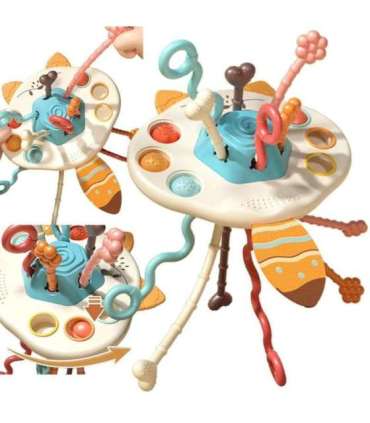 WOOPIE BABY Montessori sensoorne mänguasi — mitmeotstarbeline rebane närimis- ja helisev mänguasi