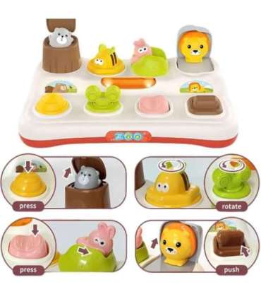 WOOPIE BABY hariv pop-up loomaaia hüppavate loomade mänguasi