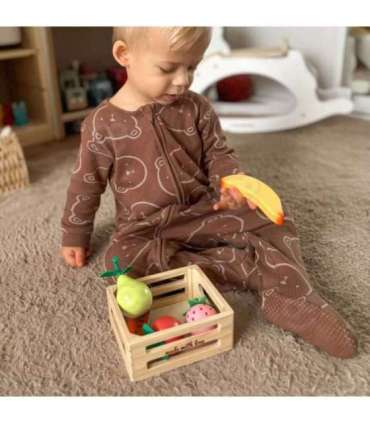 CLASSIC WORLD Набор деревянных фруктов в корзинке, 6 шт.