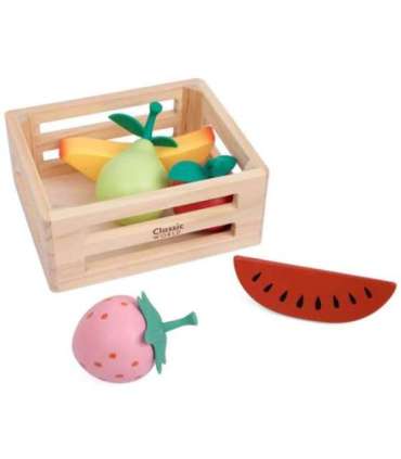 CLASSIC WORLD Набор деревянных фруктов в корзинке, 6 шт.