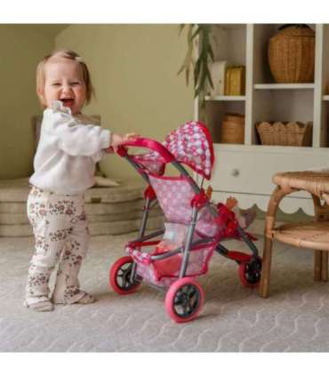WOOPIE ROYAL Трёхколёсная коляска для кукол — сердце, розовый