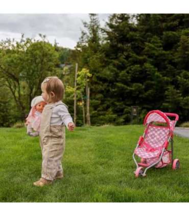 WOOPIE ROYAL Kolmerattaline nukukäru — süda, roosa