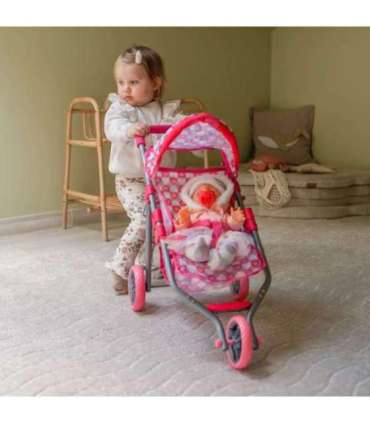 WOOPIE ROYAL Трёхколёсная коляска для кукол — сердце, розовый