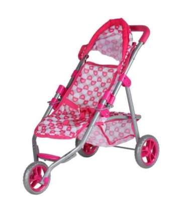 WOOPIE ROYAL Трёхколёсная коляска для кукол — сердце, розовый