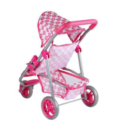 WOOPIE ROYAL Трёхколёсная коляска для кукол — сердце, розовый
