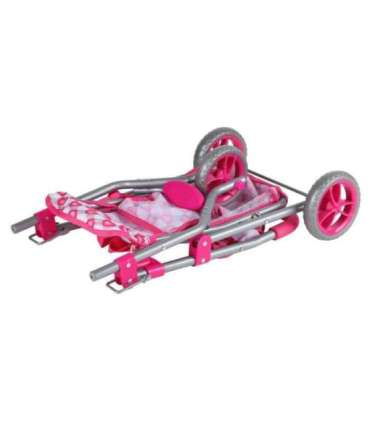 WOOPIE ROYAL Kolmerattaline nukukäru — süda, roosa