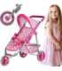 WOOPIE ROYAL Трёхколёсная коляска для кукол — сердце, розовый
