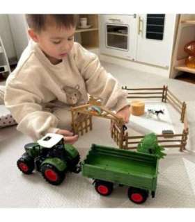 WOOPIE Набор мини-фермы Трактор Животные Поселение Ферма Фермер 1:24