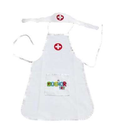 WOOPIE õe kostüüm: kittel ja põll õe mütsiga