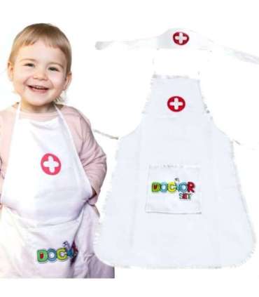 WOOPIE õe kostüüm: kittel ja põll õe mütsiga