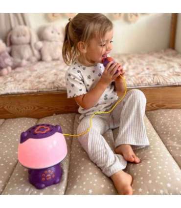 WOOPIE Multifunkcyjna Lampka RGB Głośnik Bluetooth Karaoke Modulator Głosu Karta SD Fioletowa