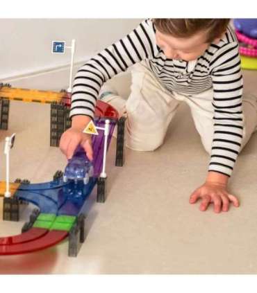 WOOPIE Magnetyczny Tor Samochodowy Wyścigowy + Autko 76 el.