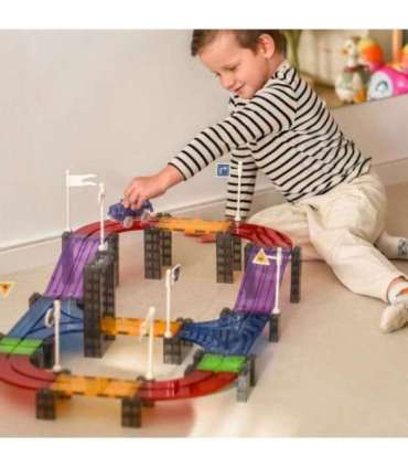 WOOPIE Magnetyczny Tor Samochodowy Wyścigowy + Autko 137 El.