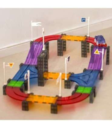 WOOPIE Magnetyczny Tor Samochodowy Wyścigowy + Autko 137 El.