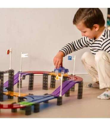 WOOPIE Magnetyczny Tor Samochodowy Wyścigowy + Autko 137 El.
