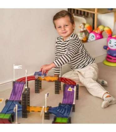 WOOPIE Magnetyczny Tor Samochodowy Wyścigowy + Autko 137 El.