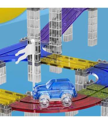 WOOPIE Magnetyczny Tor Samochodowy Wyścigowy + Autko 137 El.