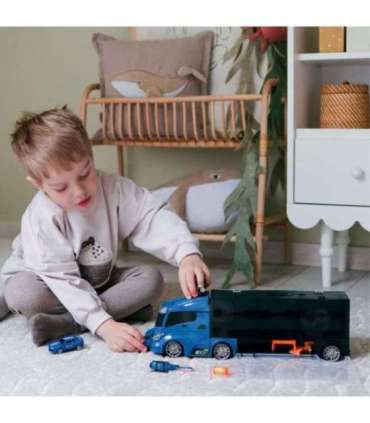 WOOPIE 3-ühes veoauto/transporter komplekt, sinine politsei