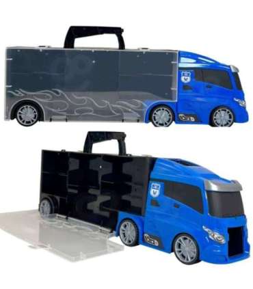 WOOPIE 3-ühes veoauto/transporter komplekt, sinine politsei