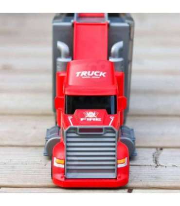 WOOPIE набор: грузовик, автовоз, гараж и гоночная трасса