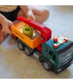 WOOPIE kraanaga prügiauto - jäätmete sorteerimine - mõõtkava 1:10