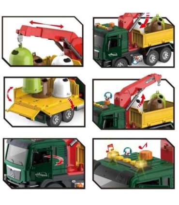 WOOPIE мусоровоз с краном для сортировки мусора - масштаб 1:10