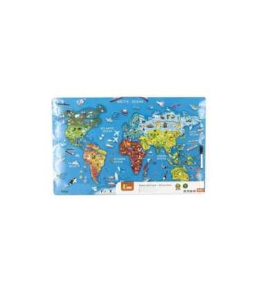 Viga 2-ühes Montessori õppeplaat magnetilise maailmakaardiga