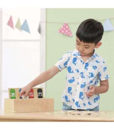 VIGA pusle — hariv puidust mäng jäätmete sorteerimise õppimiseks