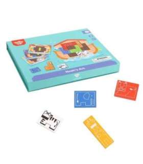 TOOKY TOY magnetiline Montessori loogikapusle Tetris Noa laev, 26 osa.