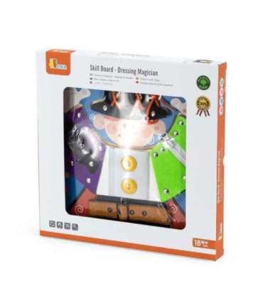 VIGA puidust tegevustahvel — pannalid, klambrid, lukud — maagiline Montessori