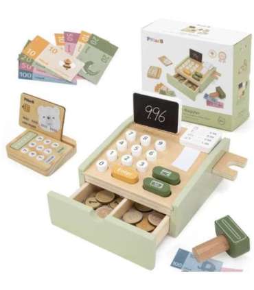 VIGA PolarB деревянная касса для магазина, зелёная