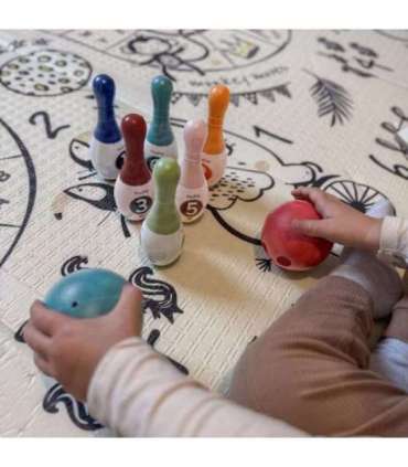 WOOPIE Цветные кегли для детей с цифрами