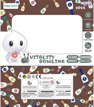 WOOPIE Цветные кегли для детей с цифрами