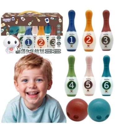 WOOPIE Цветные кегли для детей с цифрами