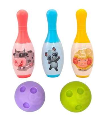 WOOPIE Keegelkomplekt lastele — loomad ja numbrid, 8 osa.