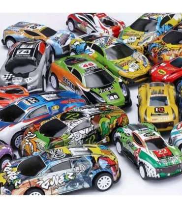 WOOPIE võidusõiduautode komplekt - 50 mänguautot karbis