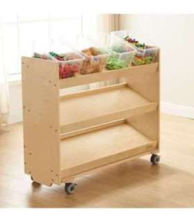 MASTERKIDZ ratastel riiul - 3 riiulit STEM-tahvli tarvikutele 800H x 800L