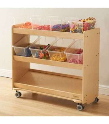 MASTERKIDZ Стеллаж на колесах - 3 полки для аксессуаров к STEM-доске 800H x 800L